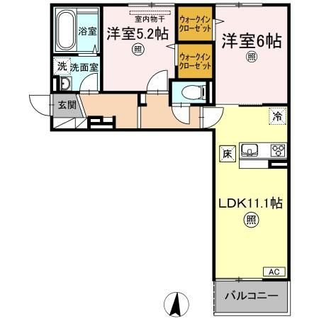 パームツリーＢの間取り