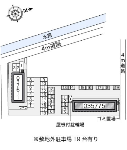 レオパレスルーチェⅡの区画図