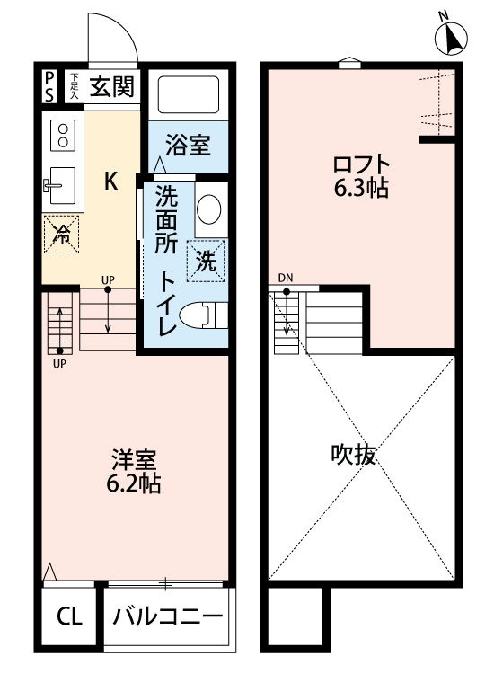 village 響 一号館(ヴィレッジヒビキイチゴウカン)の間取り