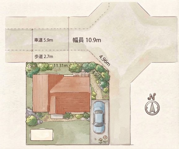富士見台　古家付き土地　