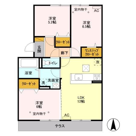 ボナール Ａ棟の間取り