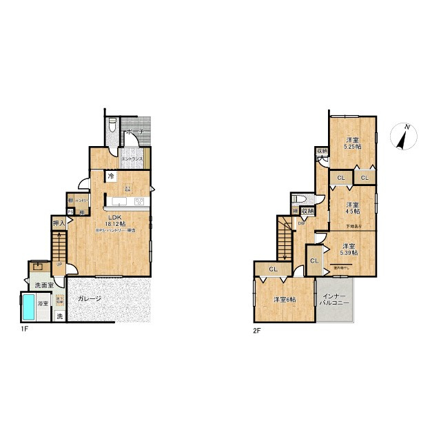 枚方市 養父東町　１号棟　新築 一戸建ての間取り|4LDK(3LDK)、価格3990万円、土地面積118.90㎡、建物面積113.15㎡
