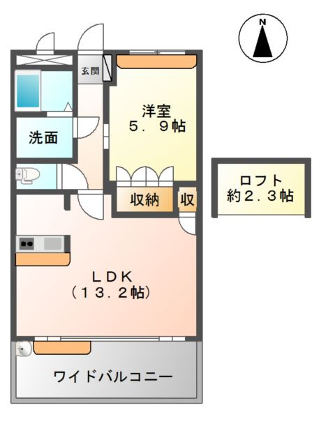 レーヴ　エスポワールの間取り