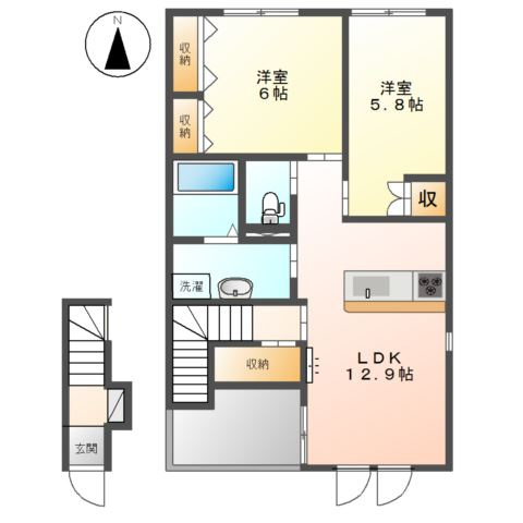 リンダ　カーサの間取り