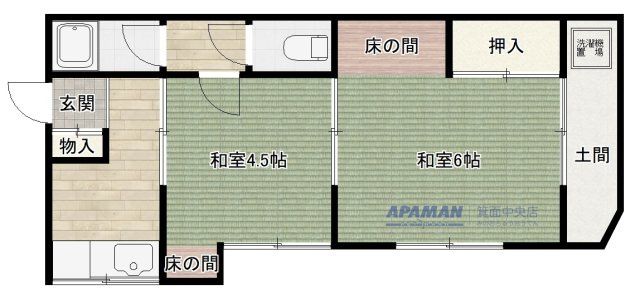 堀之内テラスハウスの間取り