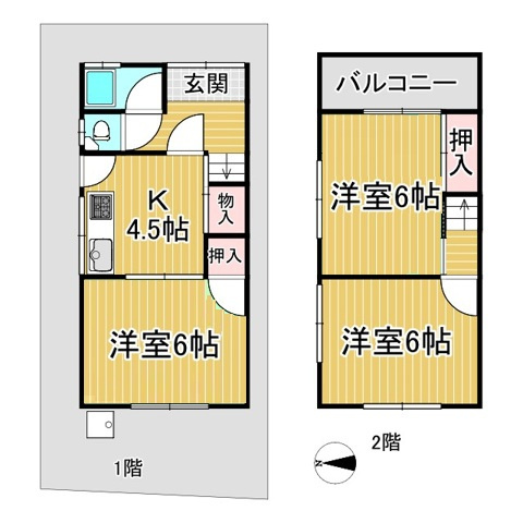 ペディハウス箕面市桜井の間取り