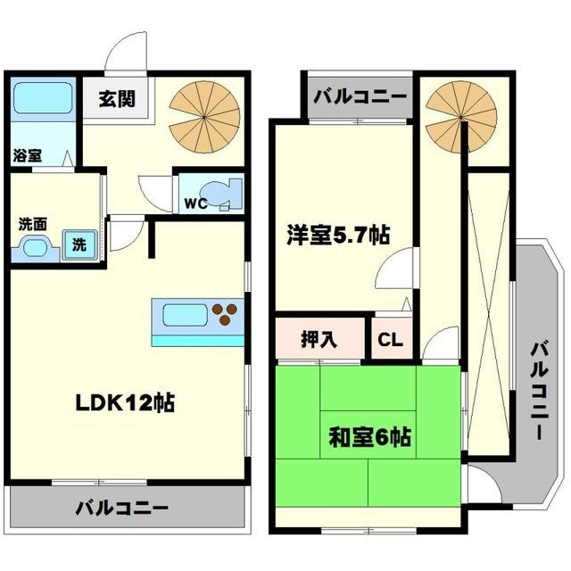 アヴァンス池田の間取り