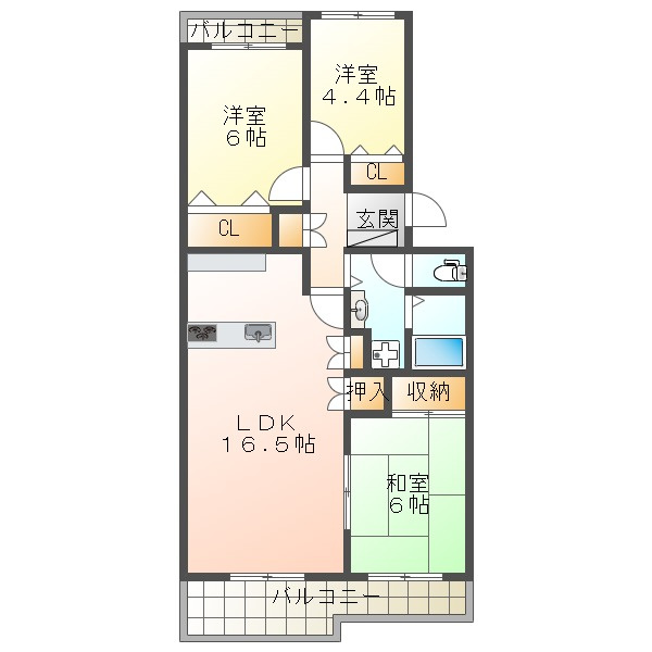 中落合第一住宅463号棟の間取り