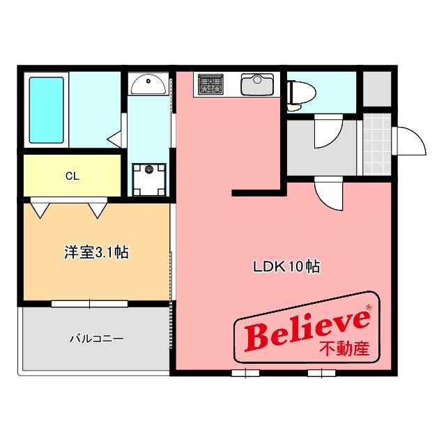 試験場前プレミアⅠの間取り|使い勝手の良い間取りです♪
