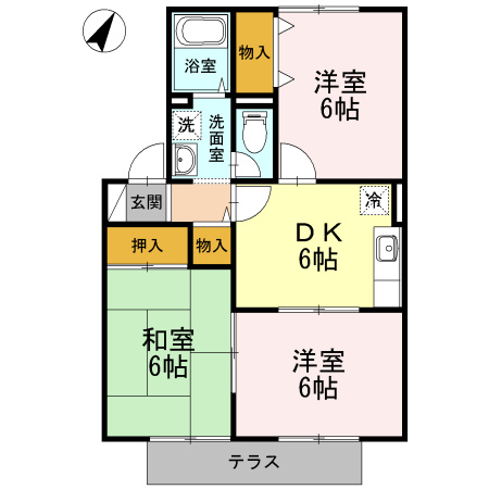 【間取り】 | ハイカムールK(ハイカムールケー)