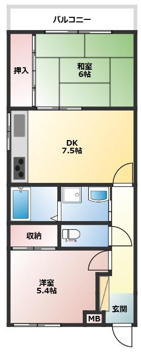 ソレイユ川尻の間取り
