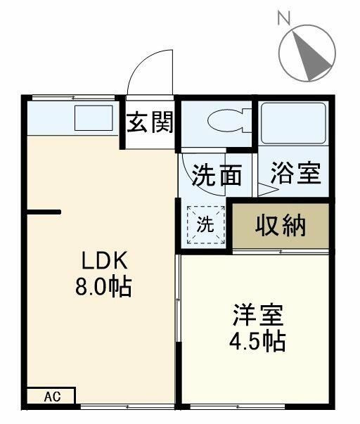 弥生コーポの間取り