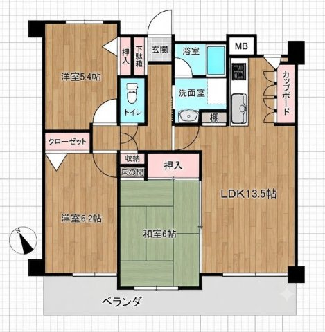 【間取り】 | ランドコア戸坂出江