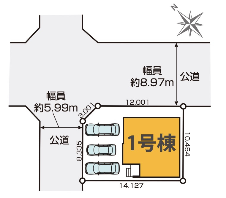 [新築住宅] 鶴ヶ島市富士見 4期 全1棟の区画図