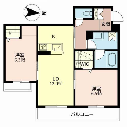 シャーメゾン田寺東の間取り