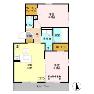 【間取り】 | アルコ・イーリス Ｂ