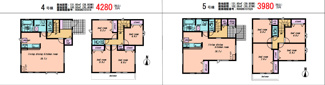 【間取り】 | 図師町　新築分譲住宅♪ | 【4号棟・5号棟：間取図♪】☆太陽光発電システム（3.22～3.52W）・蓄電池（9.5KWH）
