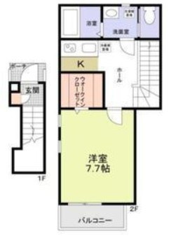 中野区大和町１丁目のアパートの間取り