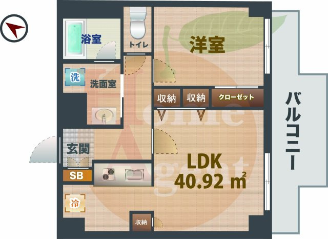 【間取り】 | スカイコート新宿弐番館 | 1LDKのお部屋です。