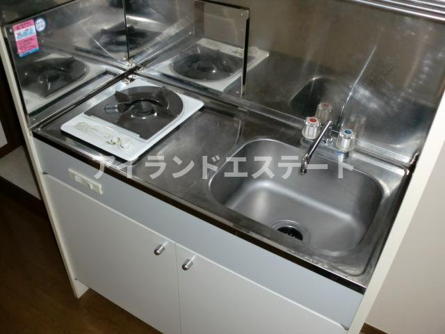 YMO駒沢　バストイレ別　室内洗濯機置場　南向きのキッチン