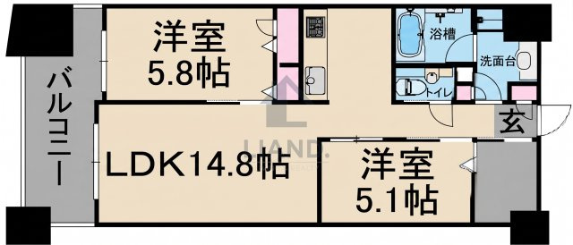 アクロス天神センタープラザ　春吉小学校区の間取り|アクロス天神センタープラザ
