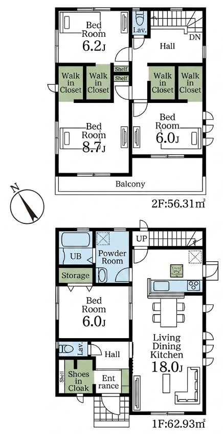 [新築住宅] 深谷市上野台 第25 全4棟の区画図