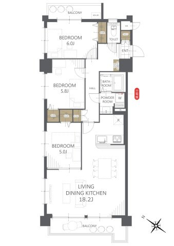 【間取り】シティマンション久留米 