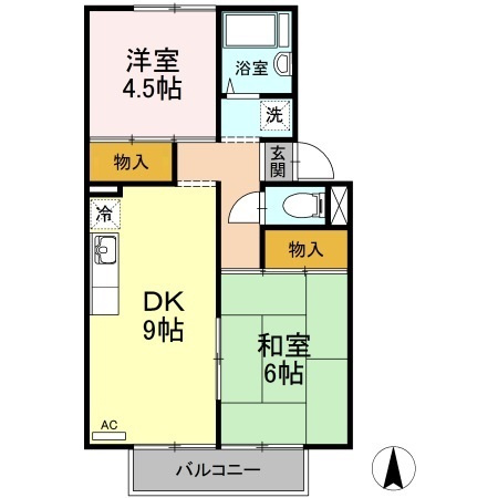 【間取り】 | プレジール花尻 C棟
