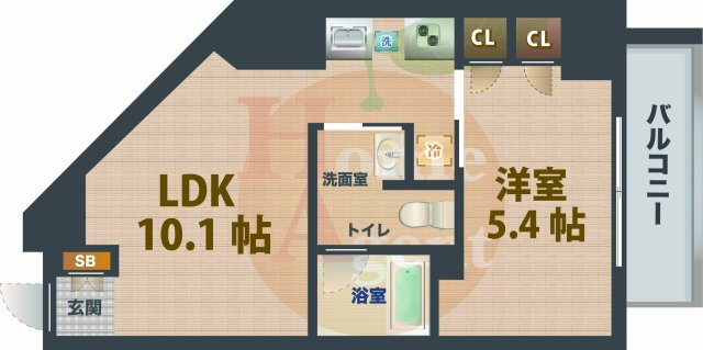 【間取り】 | コンフォリア西新宿 | 1LDKのお部屋です。