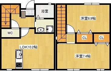 コーポレーヴ楢津の間取り