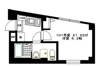 【間取り】 | b’CASA新大橋 | 間取りです。