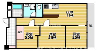 【間取り】 | シャトー三愛
