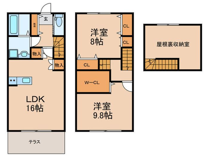 プロンプト高三潴の間取り|使い勝手の良い間取りです♪