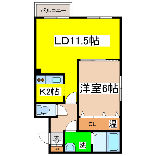 グランコンフォート愛国東の間取り
