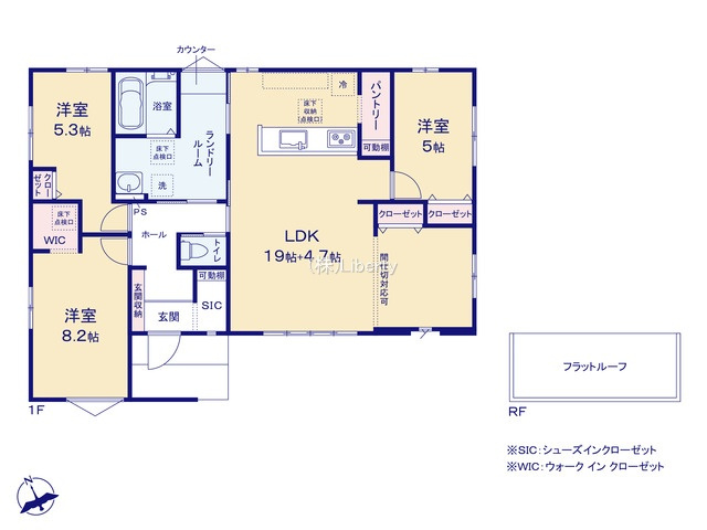 水戸市東前町5期　新築戸建　3号棟の間取り