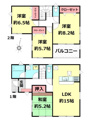 【間取り】 | 南側は陽当たりの良い４LDK