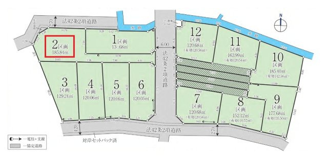 所沢市山口・全12区画　建築条件付土地　2号地