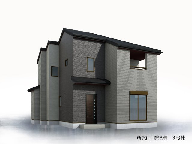 所沢市山口・全12区画　建築条件付土地　3号地の外観パース|【全12区画・3号地】
外観パース