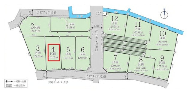 所沢市山口・全12区画　建築条件付土地　4号地