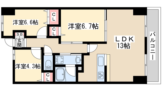 【間取り】 | インプルーブ緑地公園