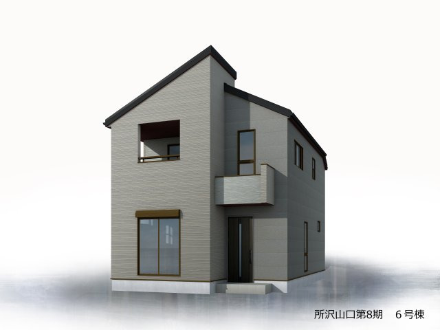 所沢市山口・全12区画　建築条件付土地　6号地の外観パース|【全12区画・6号地】
外観パース