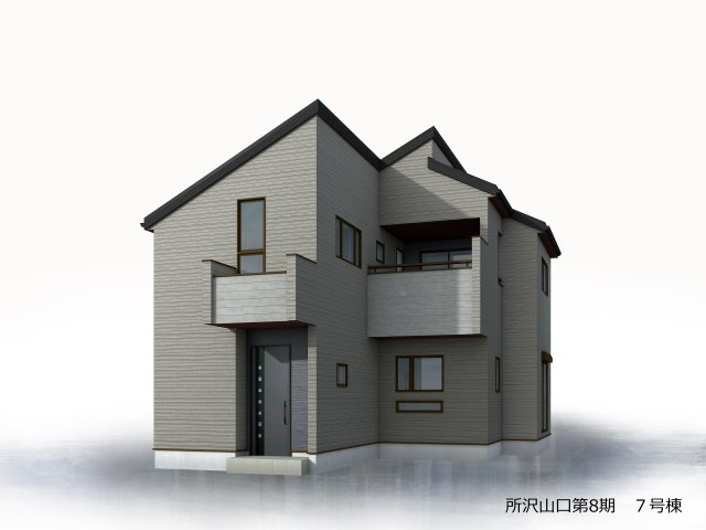 所沢市山口・全12区画　建築条件付土地　7号地の外観パース|【全12区画・7号地】
外観パース