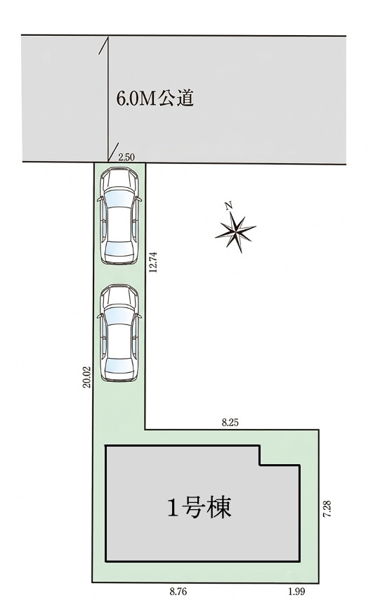 [新築住宅] 坂戸市末広町 3期 全1棟の区画図