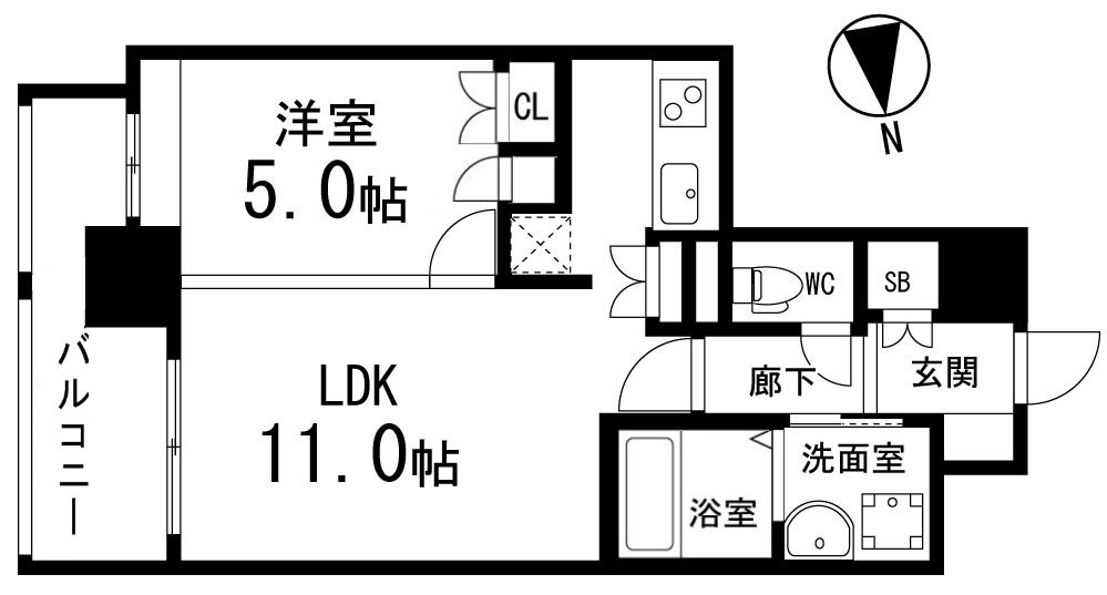 ディークレスト太子堂駅前Eastの間取り