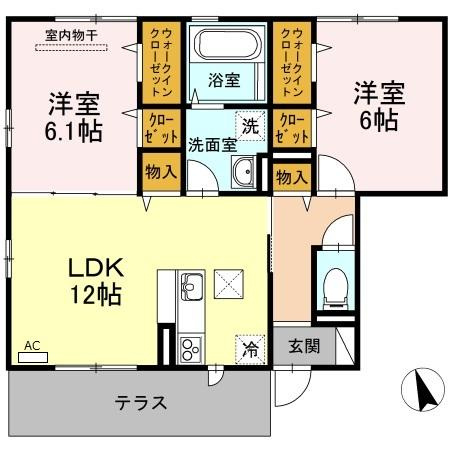 【間取り】 | イル　ヴィラージュ　B棟