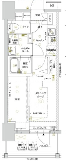 RELUXIA TOKYO EASTⅡの間取り|間取りです。