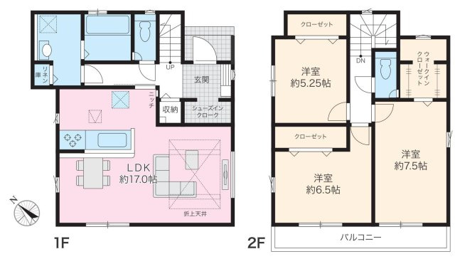 【間取り】 | 新築戸建の3LDKは、人気の間取りとなるため、数多くの物件を取り揃えています。広いリビングルームは、家族だけでなく、知人を呼んでの食事会にも対応可能です。3部屋あるので、子供部屋にすることも可能です。