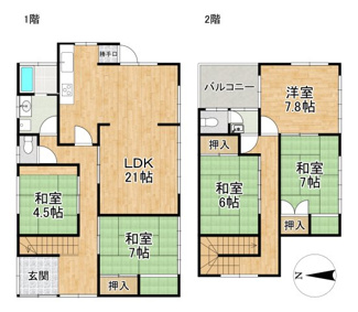 【間取り】 | 等持院北町貸家