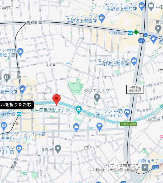 キャッスル中野新橋の地図