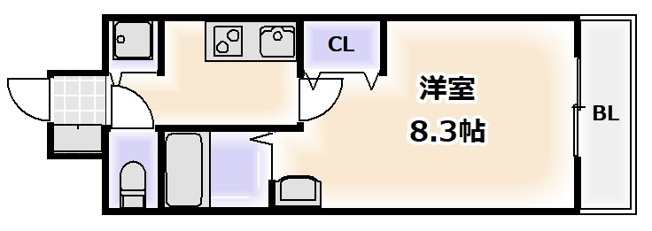【間取り】 | クレストコート難波サウス